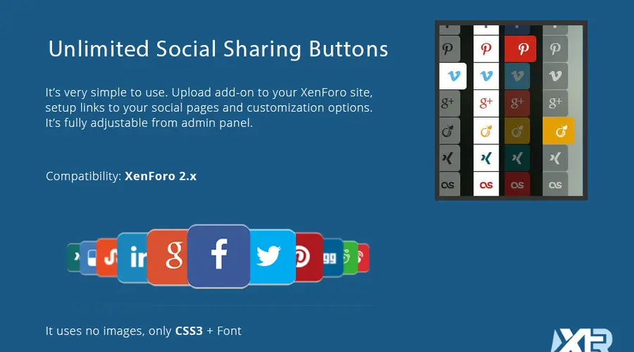 [XTR] Unlimited Social Sharing Buttons