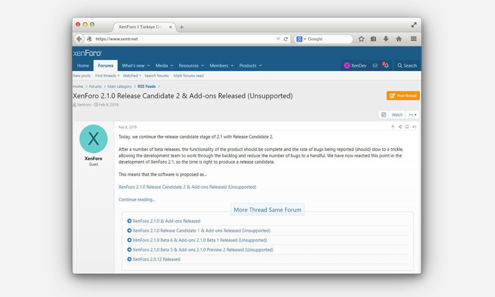[XTR] More Thread Same Forum - Aynı Forumdan Konular